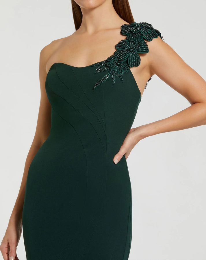 slim fit dress slacks Mac Duggal 21019 Cocktail Dress with Ruffle Detail – Mydressline main image 1