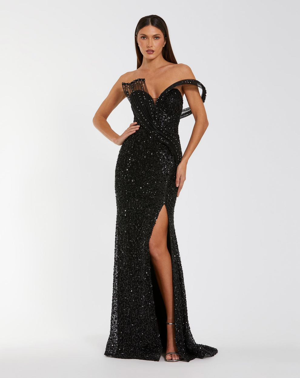 blue dress for baby girl Mac Duggal 37085 – Mia Bella The Label