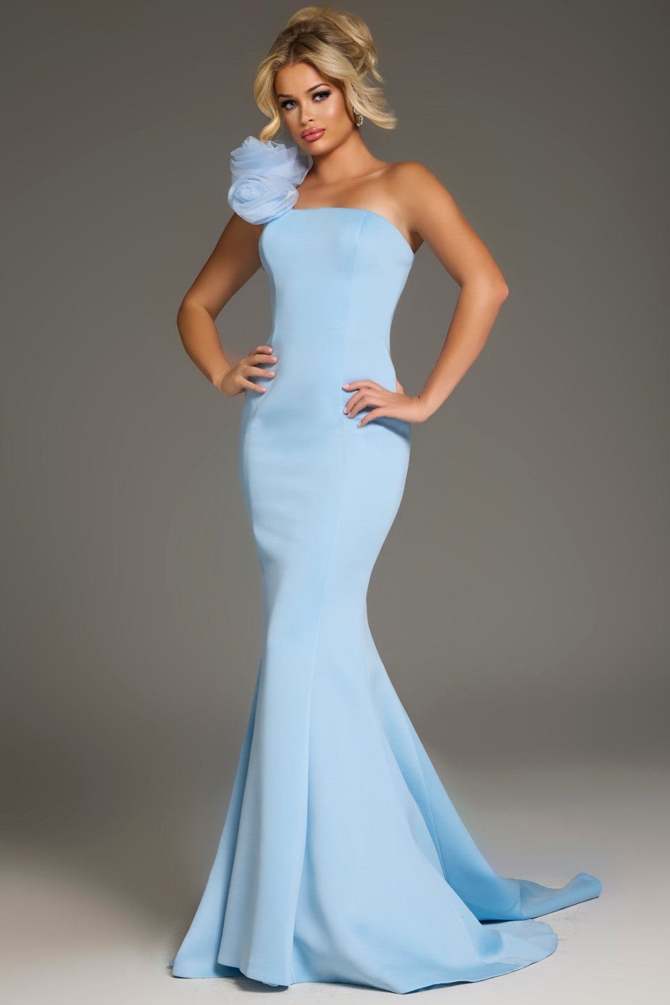 jovani sky blue dress Jovani 40201 22 / Light Coral