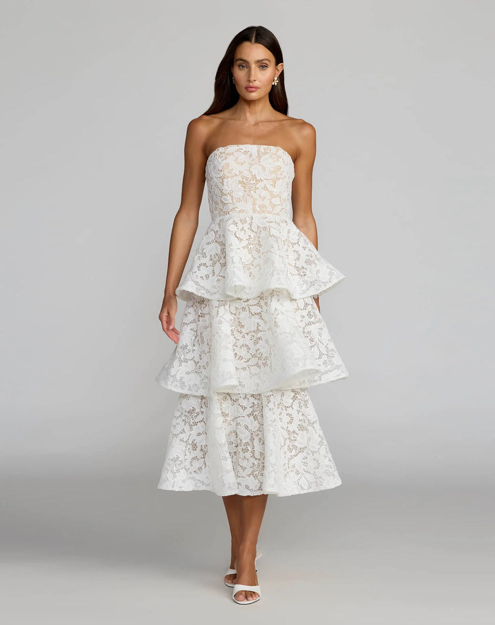 mac duggal white cocktail dress Ruffle Short White Party Dress: Mac Duggal 48952 White / 0
