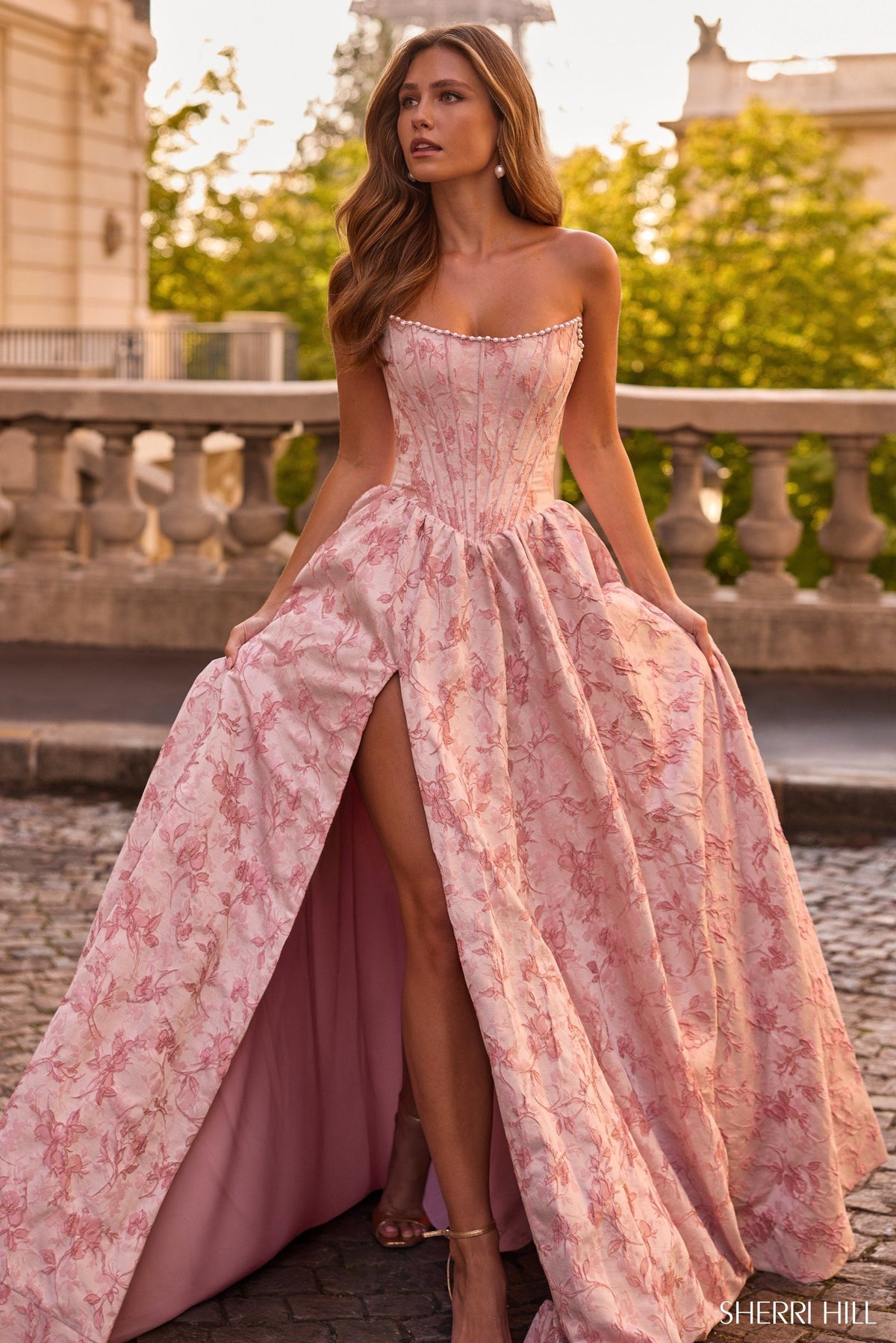 Hot Pink Prom 2023 Studio Minc Australian Graduation Dresses Ball Gown/Princess  Floor-length V-neck