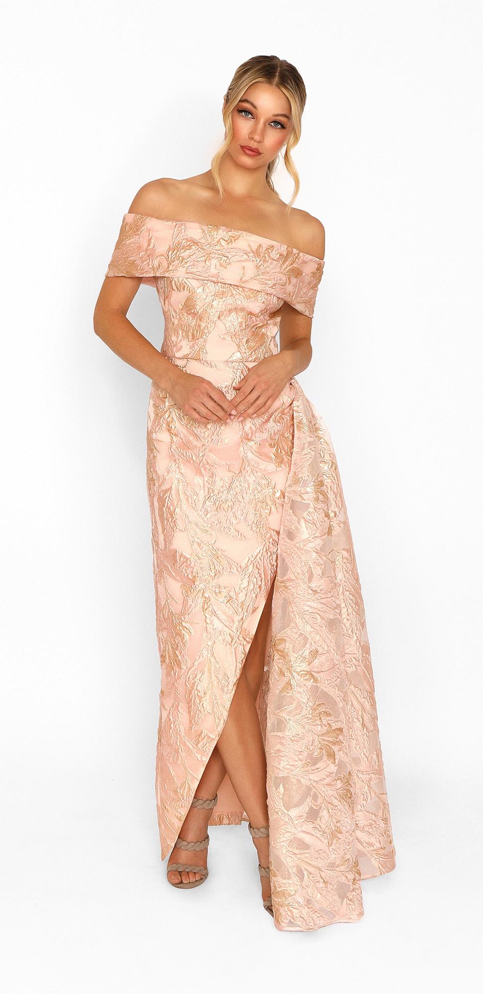 nicole bakti off the shoulder dress Nicole Bakti 7139 Dusty Rose / 16