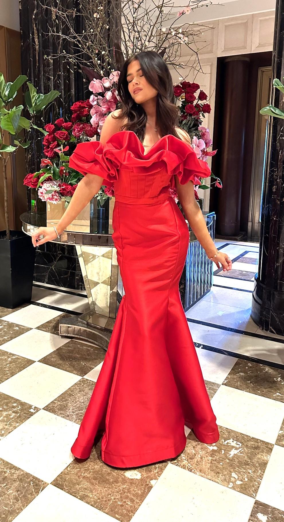 nicole bakti off the shoulder dress Nicole Bakti 7379