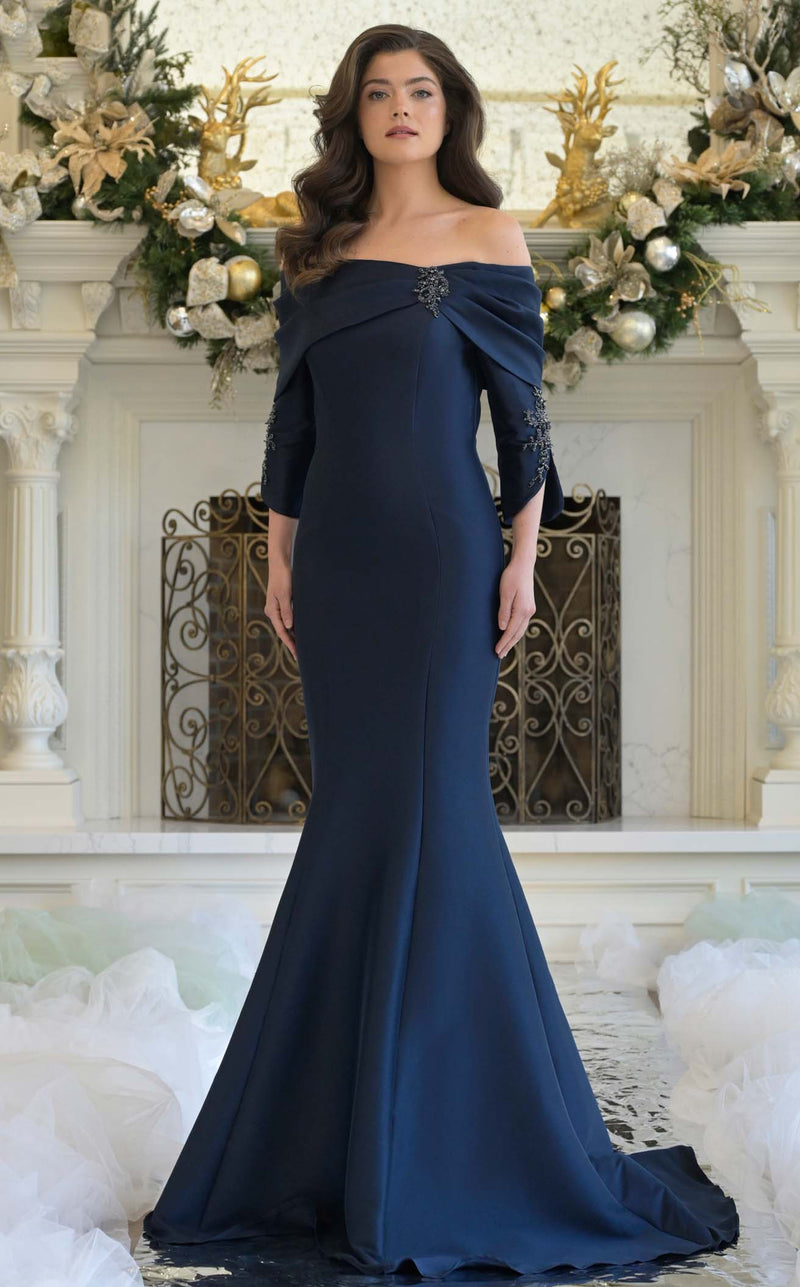 marsoni dresses MV1360 16 / Navy __imagebadge:AwardWinning4 Marsoni by Colors MV1358 Color:Blue Haze ADYCE Elegant Suspender Lace