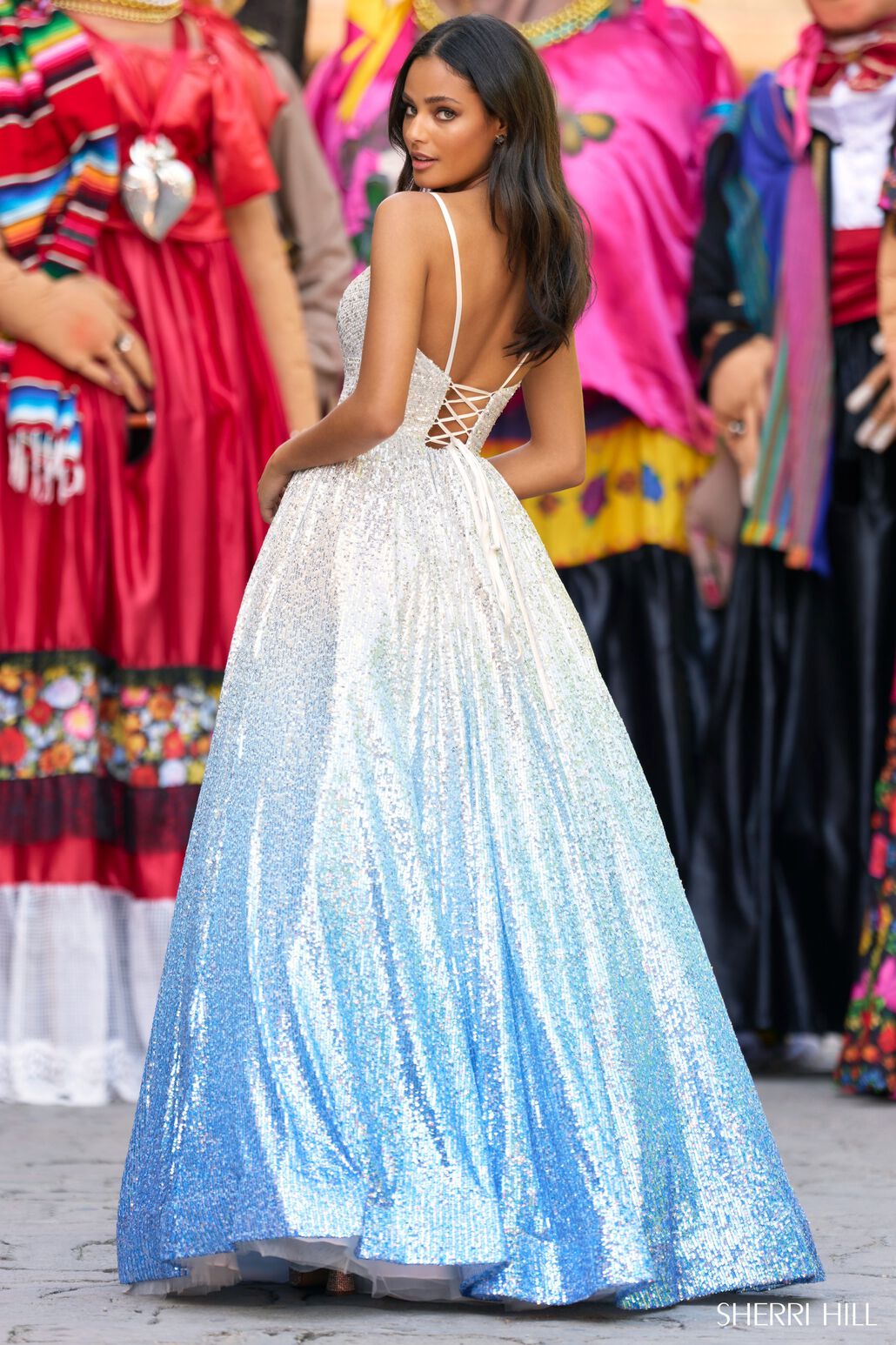 Sherri Hill 55471 - Long Ombre Ballgown
