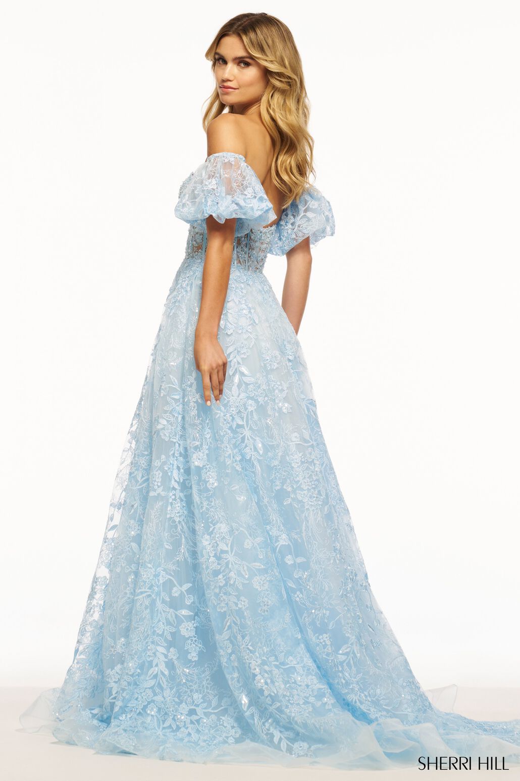 Sherri Hill 56073 Prom Dress - Light Blue