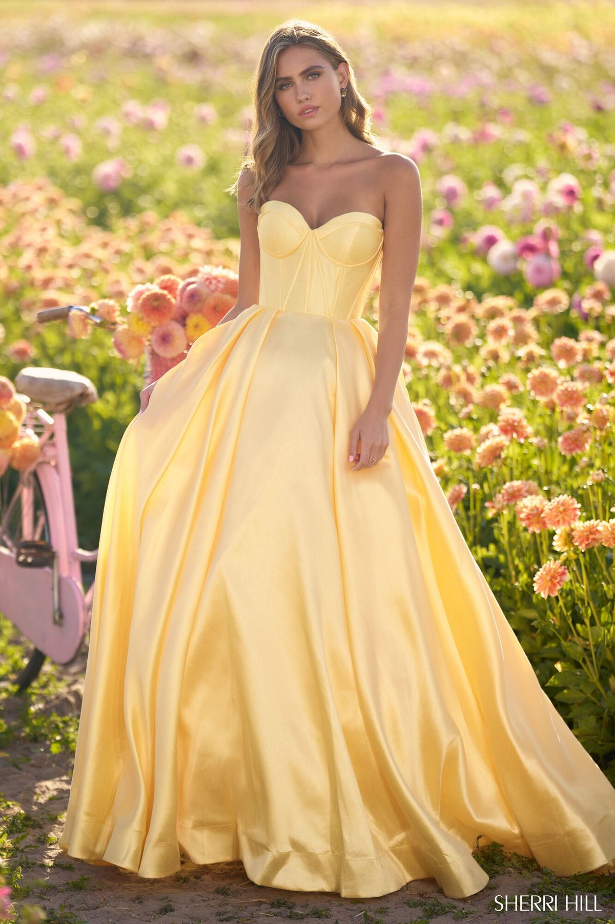 Sherri Hill Short Prom Dresses Yellow