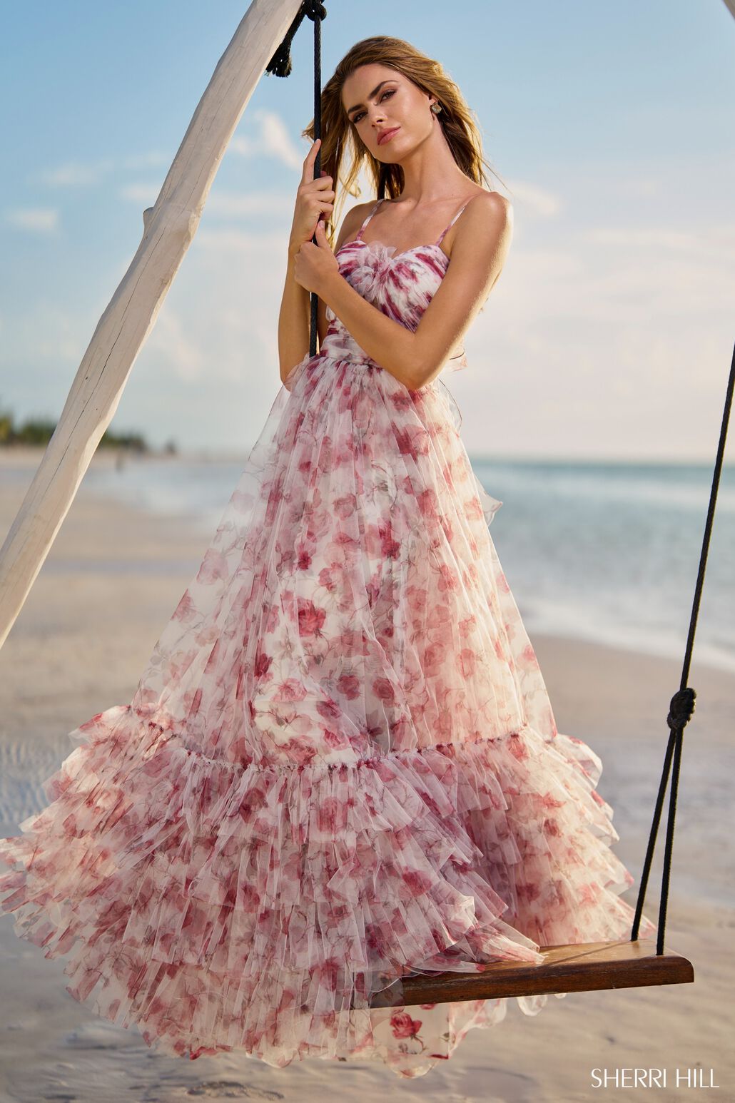 Sherri hill floral deals ball gown