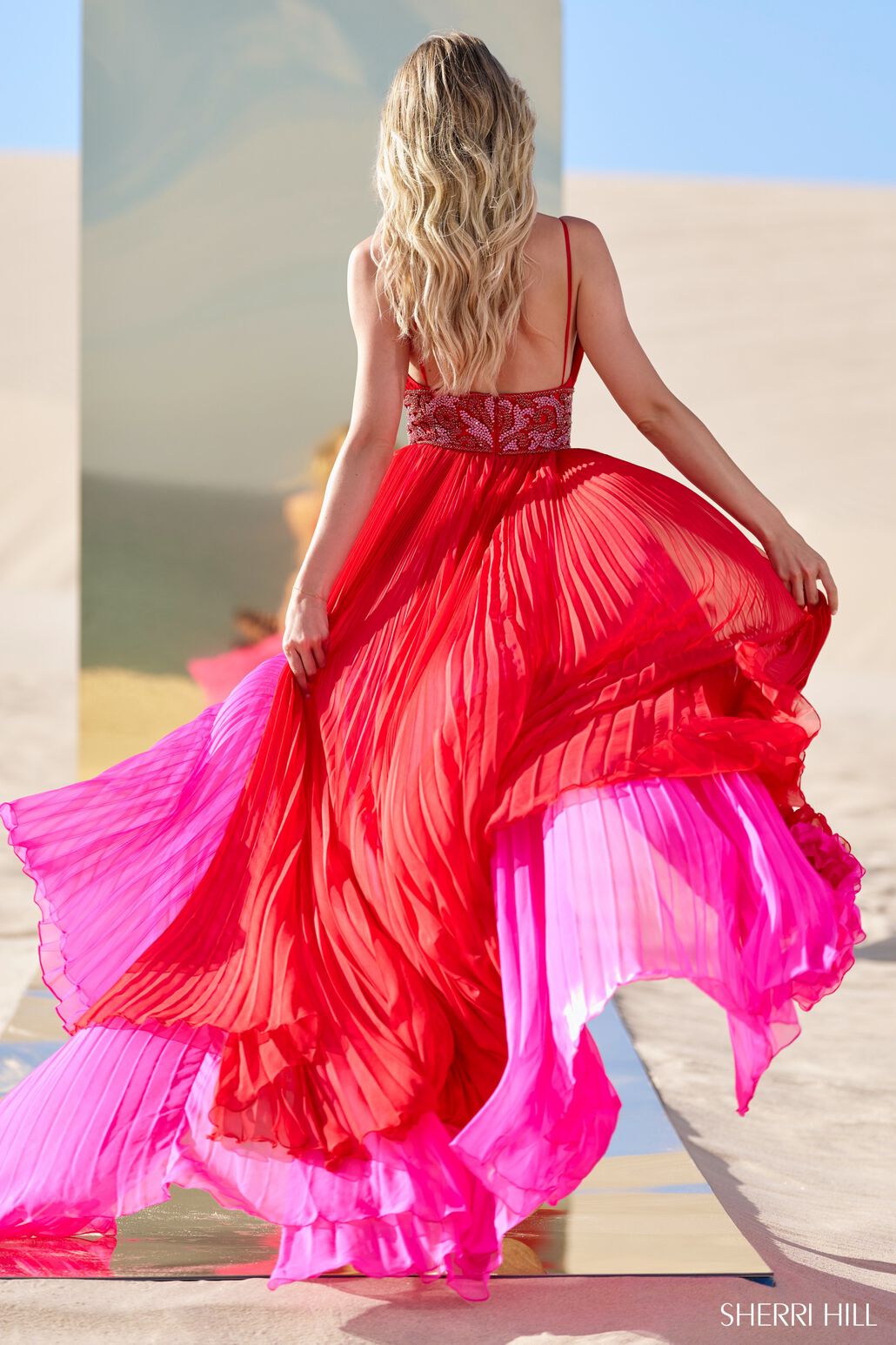 sherri hill chiffon dress 56700 颜色:black Ecom Style:AP1E208349 Women's Yellow Maxi Dresses Homecoming dresses