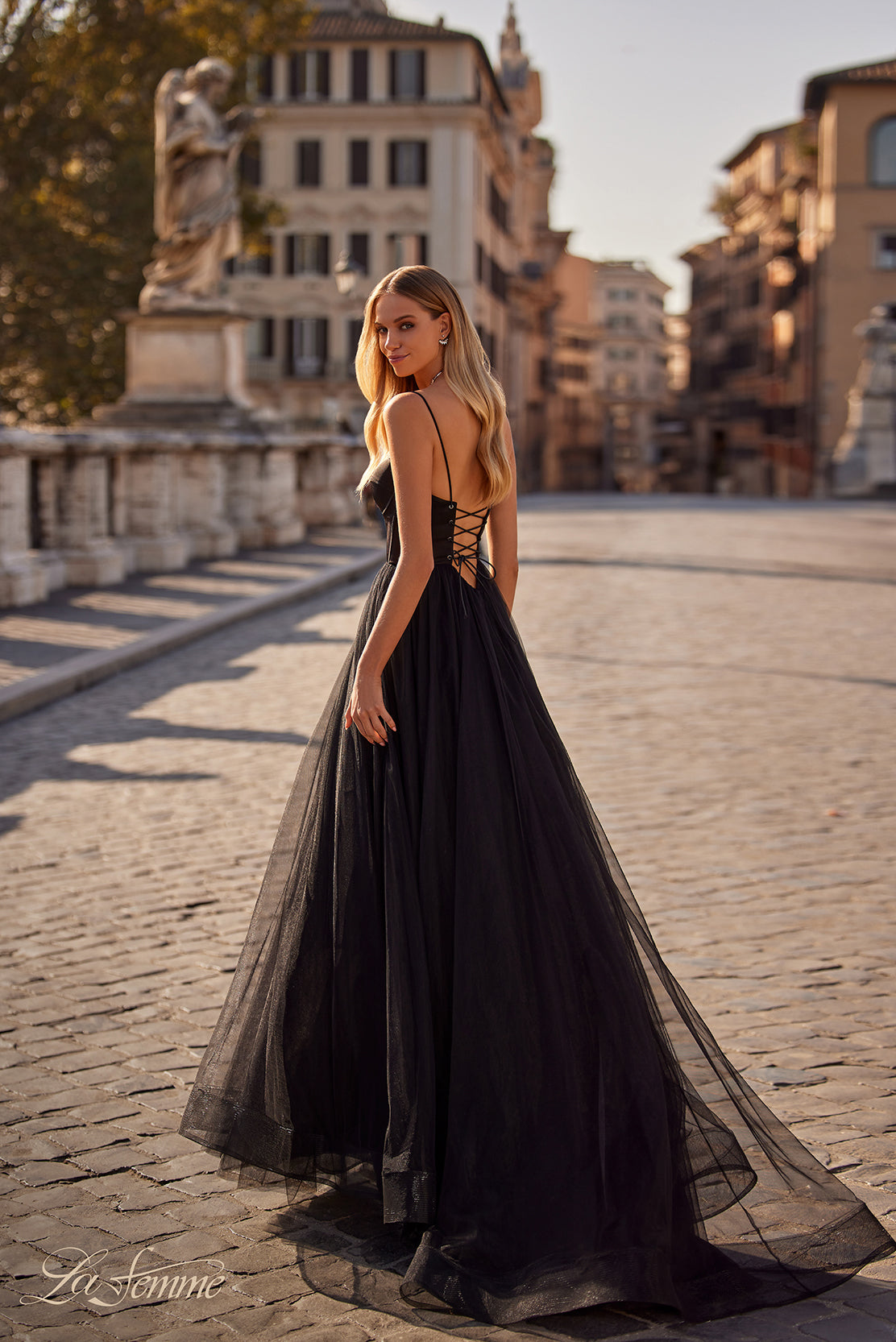 La Femme Dress 32065 - Black