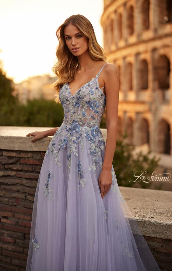 lavender grey dress Berylove Women Grey Purple A Line Maxi Dress V Neck Embroidered Chiffon  Wedding Party Guest Dress with Long Sleeves