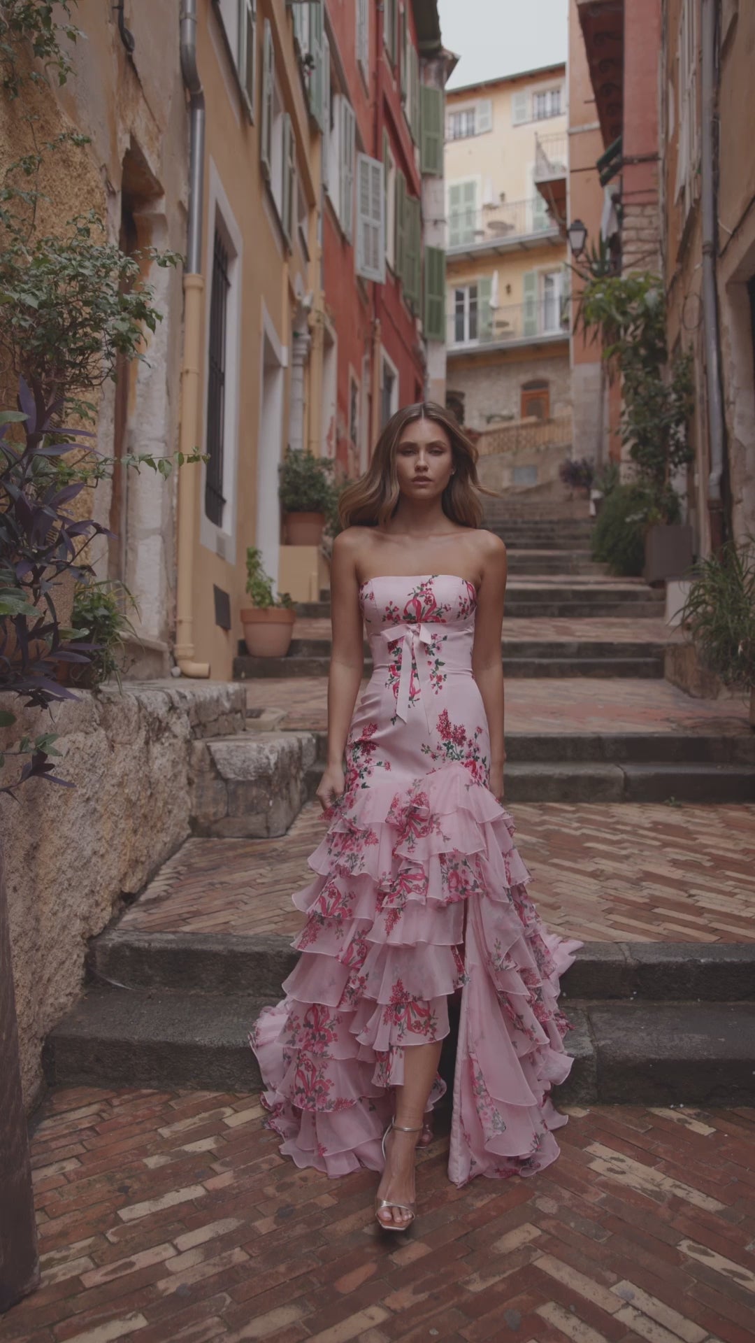 miumiu ピンクフリルドレス Sherri Hill 57144 – Mia Bella The Label