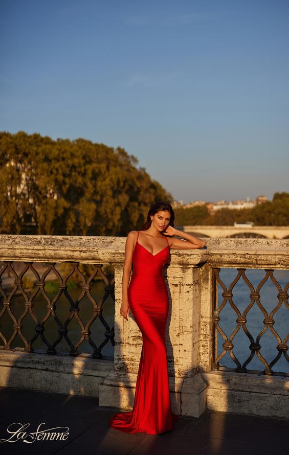 la femme red prom dress Prom Dress Style #33723