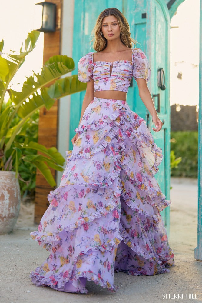 Sherri Hill 56024 Dress | Sherri Hill Dresses | Formal Approach 4 / Lilac Print Sherri Hill 56024 Dress | Sherri Hill Dresses | Formal Approach 4 / Lilac Print