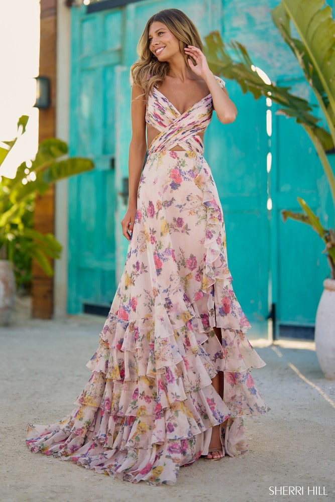 Sherri Hill 56084 Prom Dress - Beige
