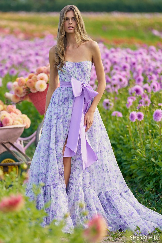 sherri hill purple floral dress Sherri Hill Prom & Homecoming Dresses In Mi 57043
