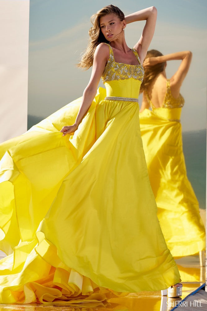 sherri hill yellow prom dress Sherri Hill 56434 Yellow