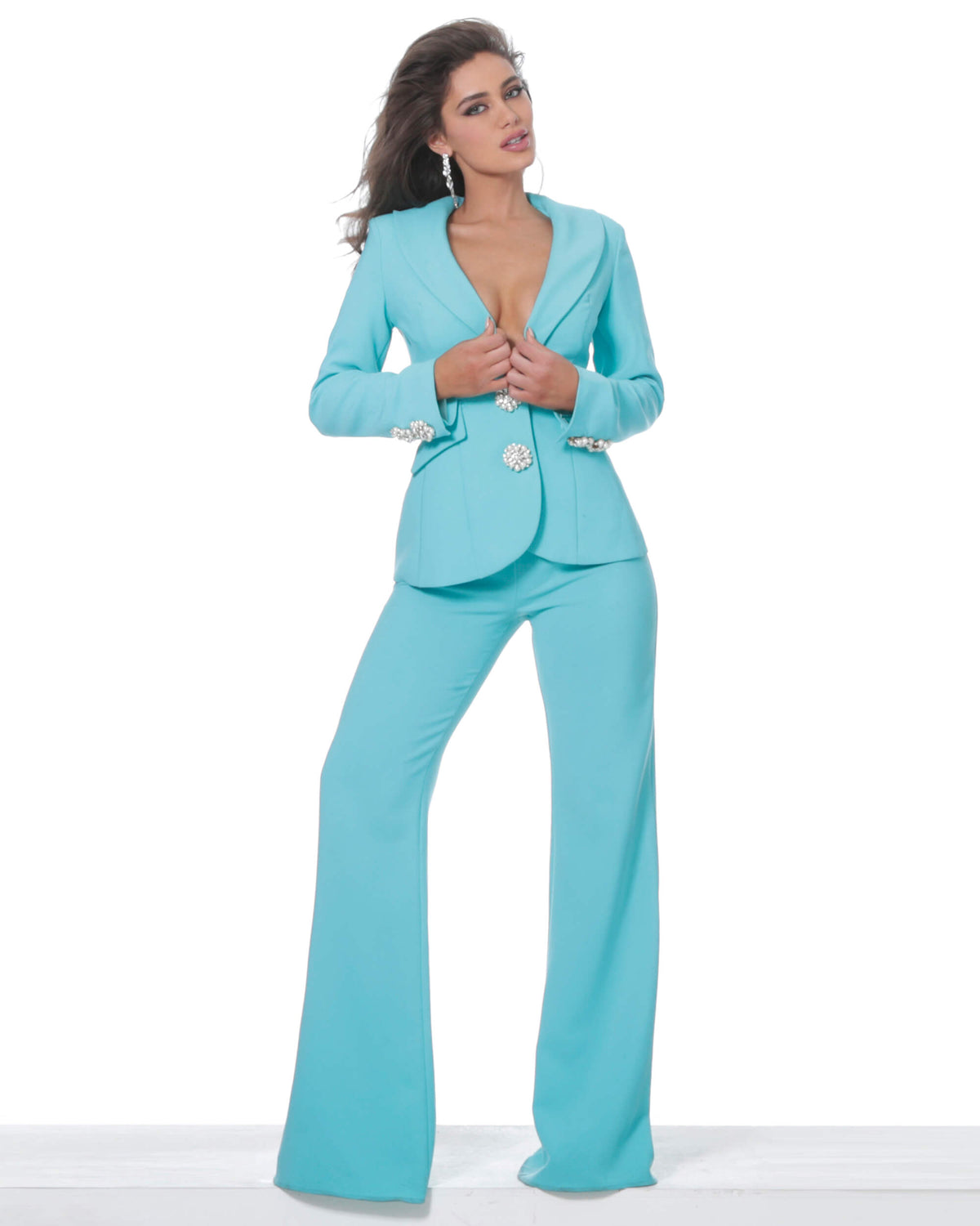 Blue Pantsuit - Beyoutiful Blog