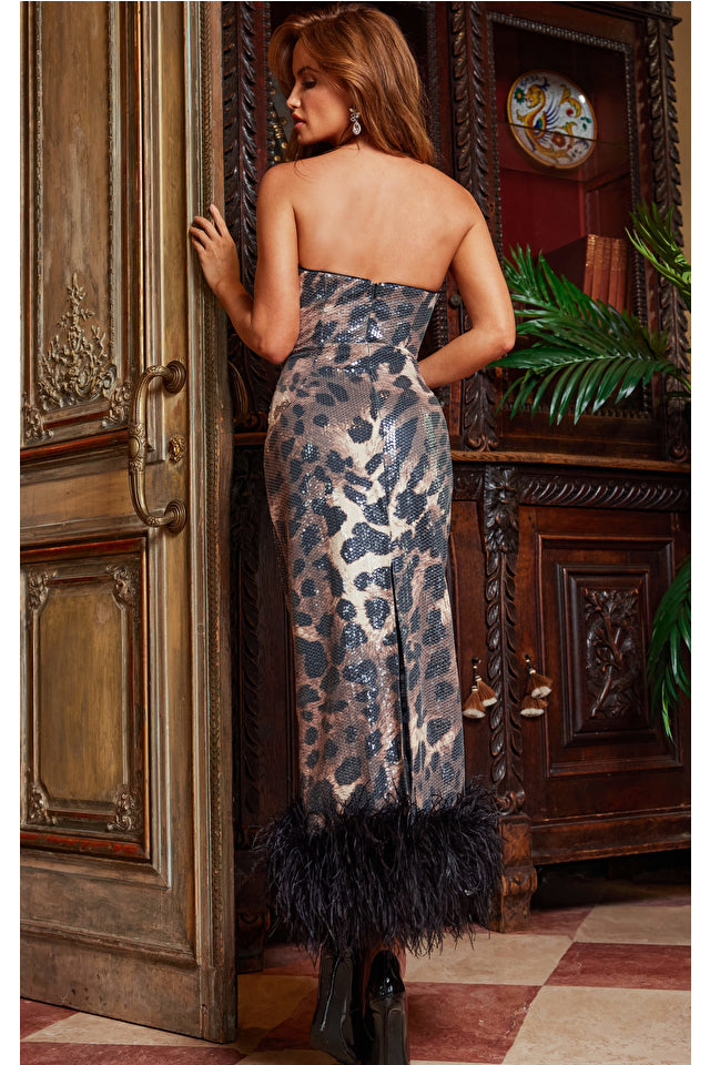 Jovani Cheetah Dress