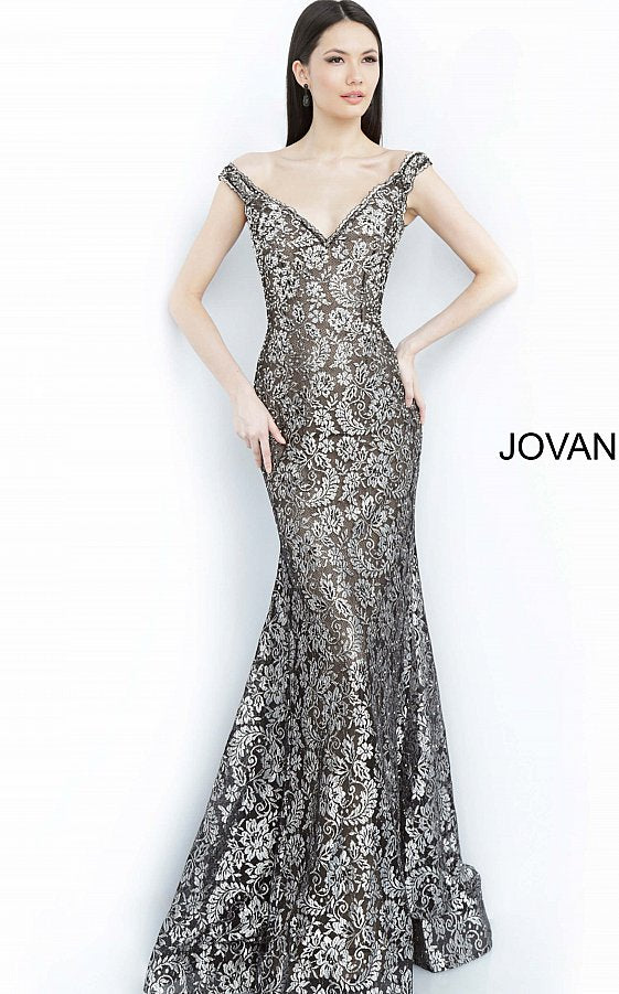 Jovani Black Lace Prom Dress