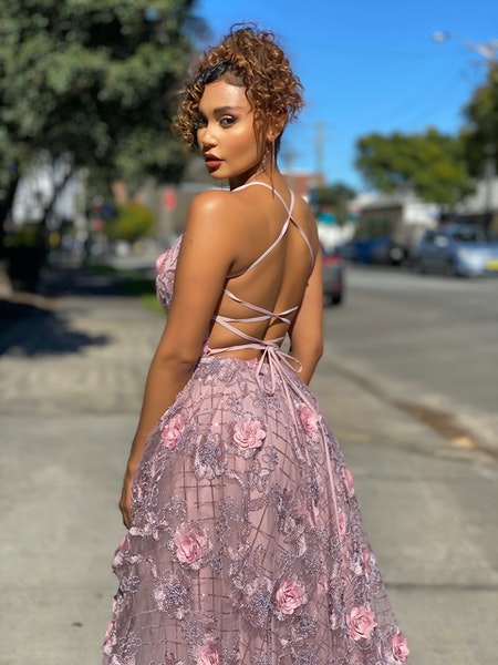 The sassy dress embroidery rose hot sale