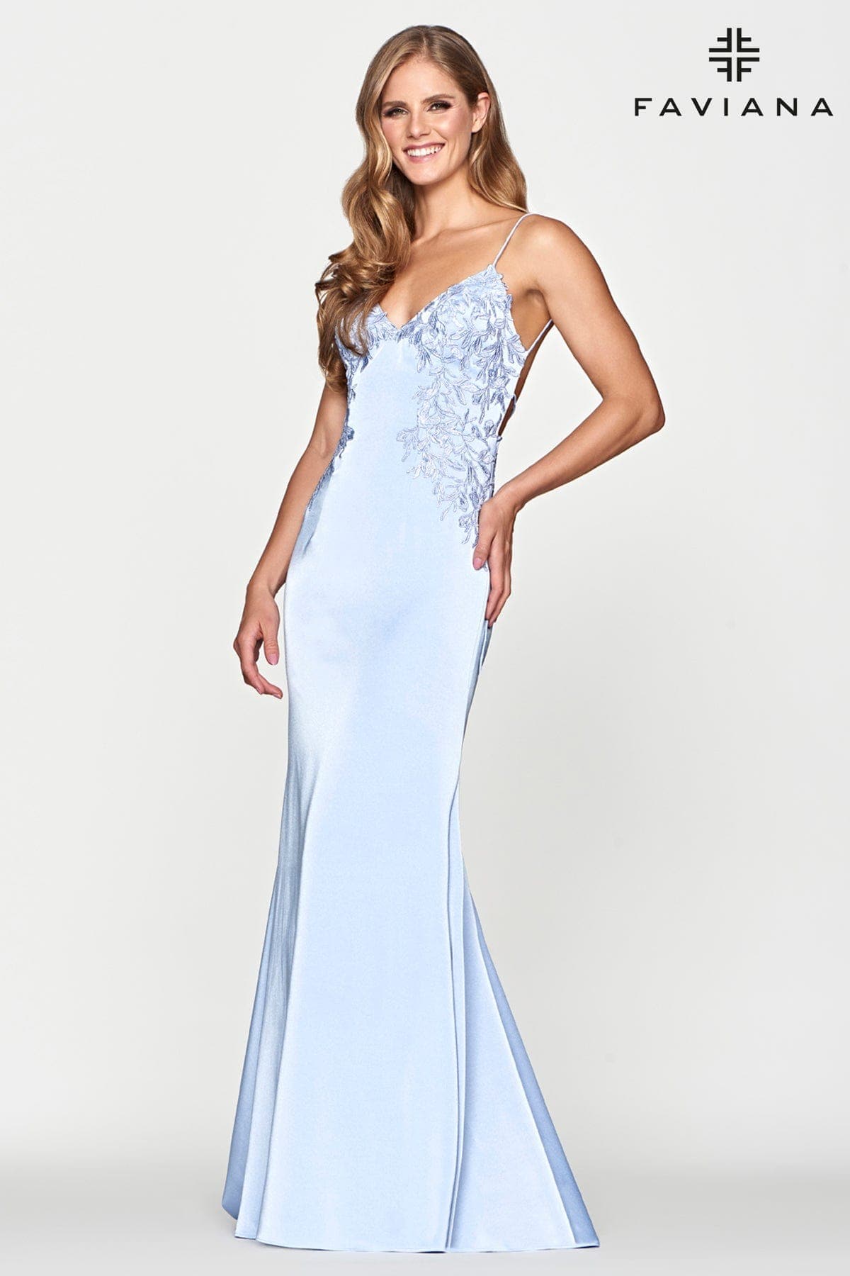faviana silver dress Faviana 9493 Plus Size Dress