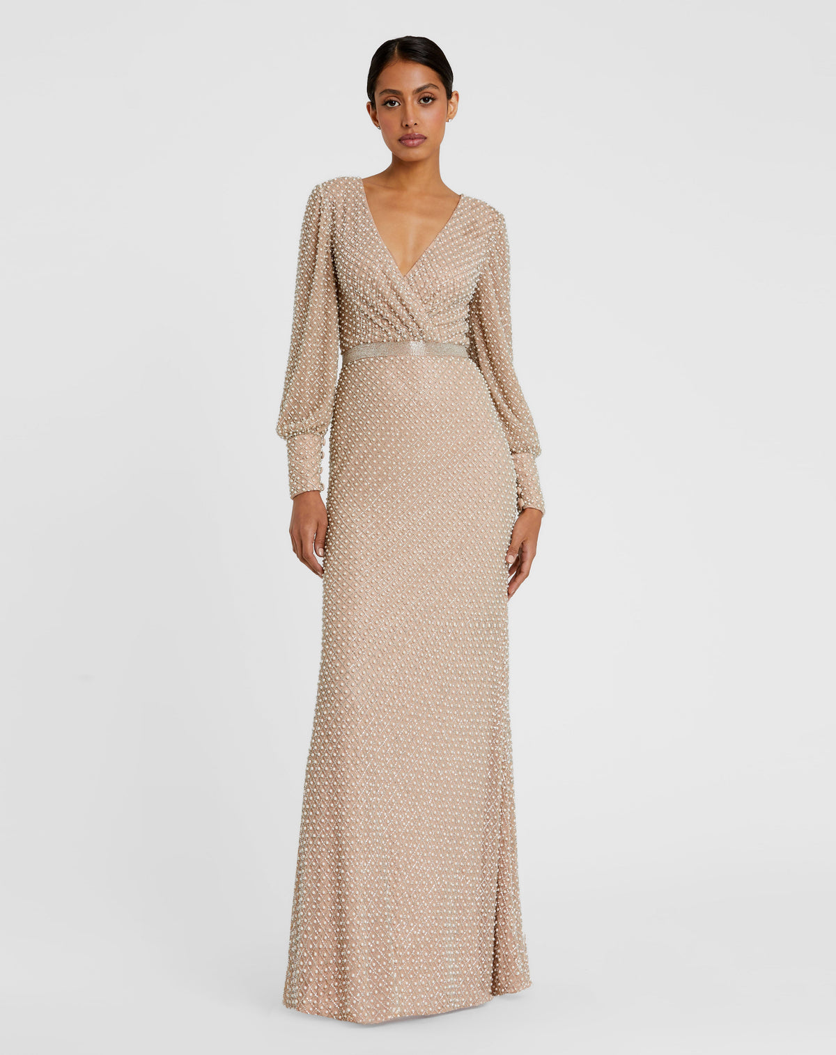 Mac Duggal 10062 - Ivory Nude
