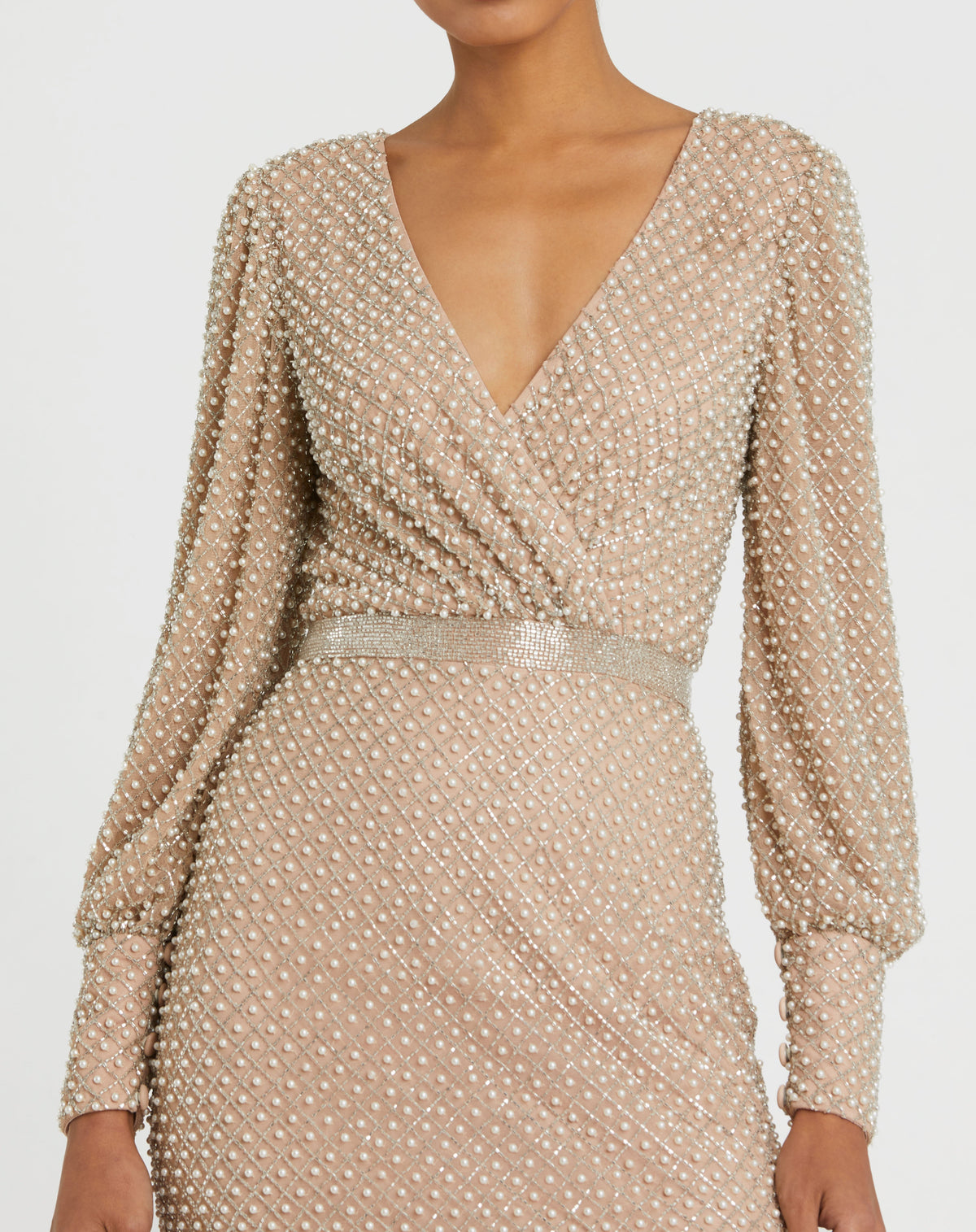 Mac Duggal 10062 - Ivory Nude