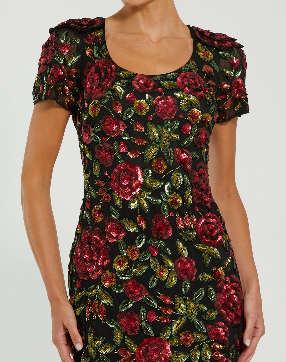 Mac Duggal 10076 - Black Multi