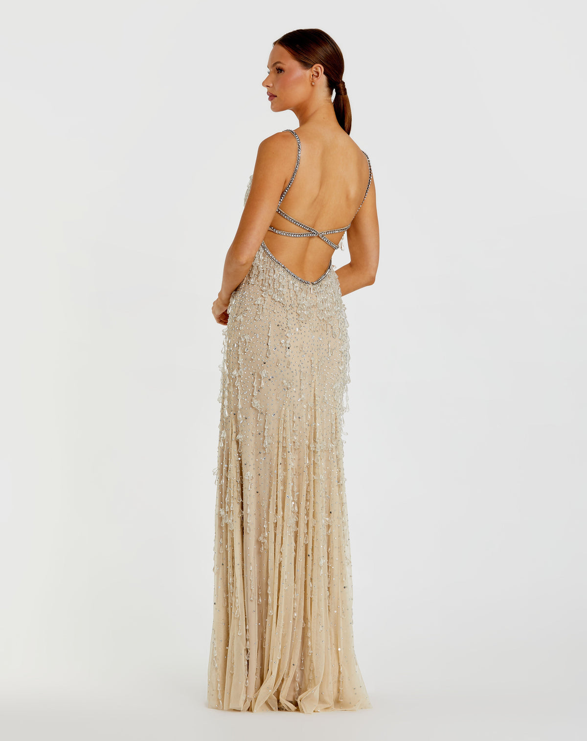 Mac Duggal 10101 - Nude Silver
