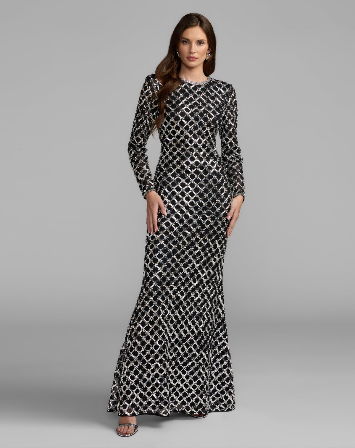 Mac Duggal 10202 - Black Silver