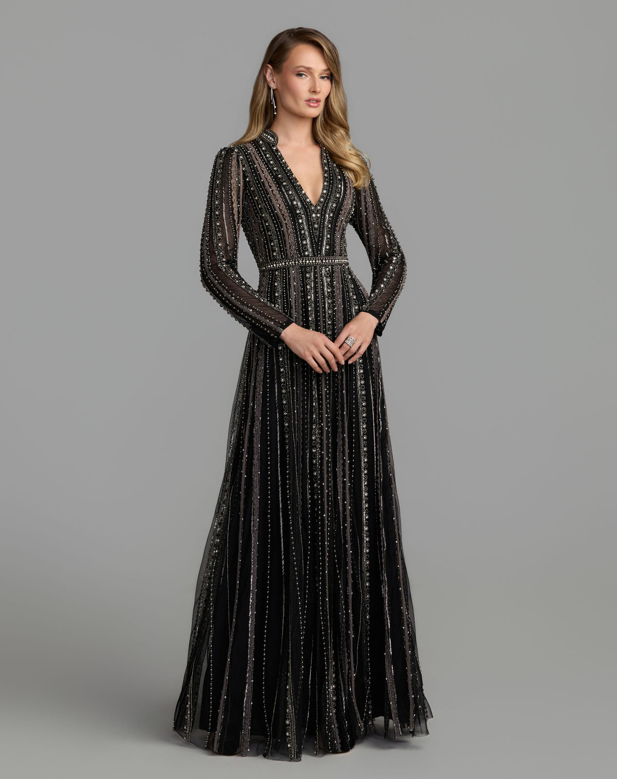 Mac Duggal 10230 - Black Charcoal