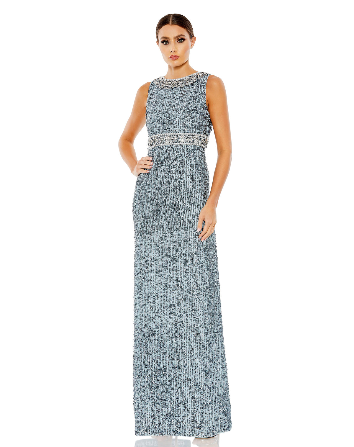 Mac Duggal 10839 - Slate Blue