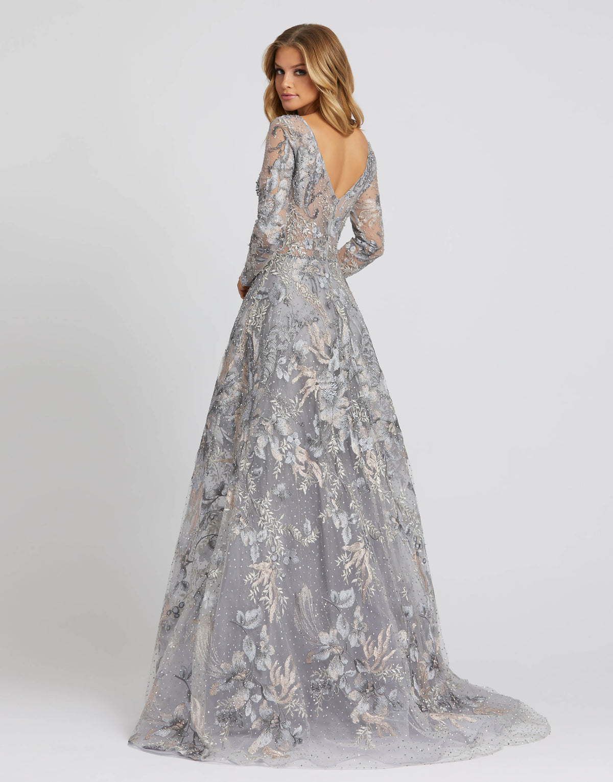 Mac Duggal 20214 - Grey Multi