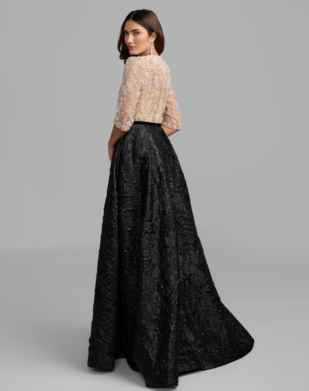 Mac Duggal 21180 - Beige Black
