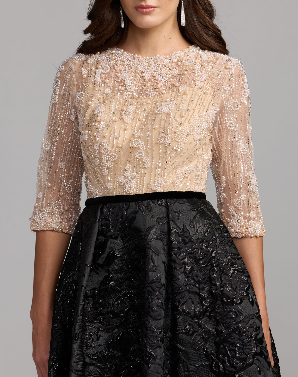 Mac Duggal 21180 - Beige Black