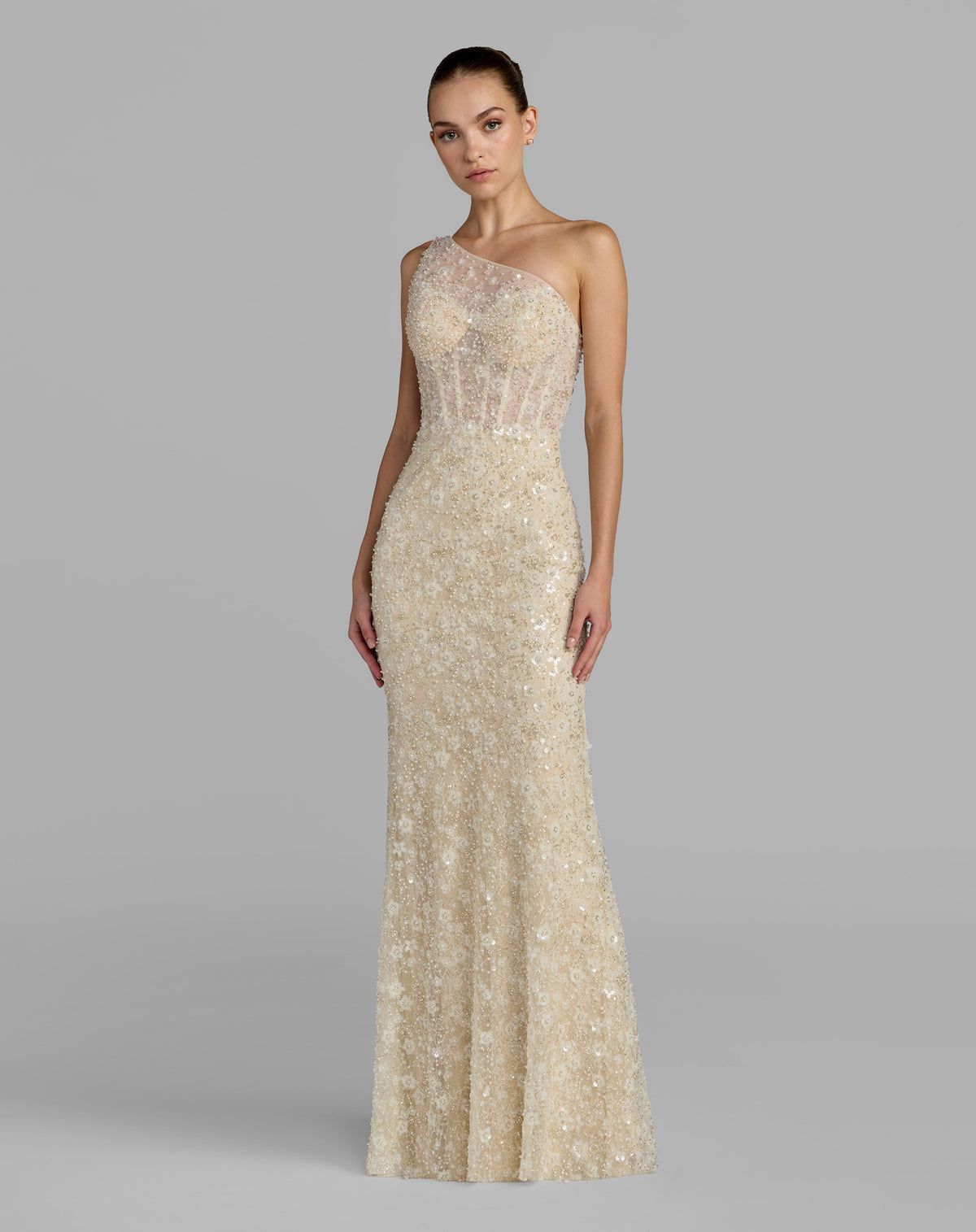 Mac Duggal 21287 - Oyster Nude
