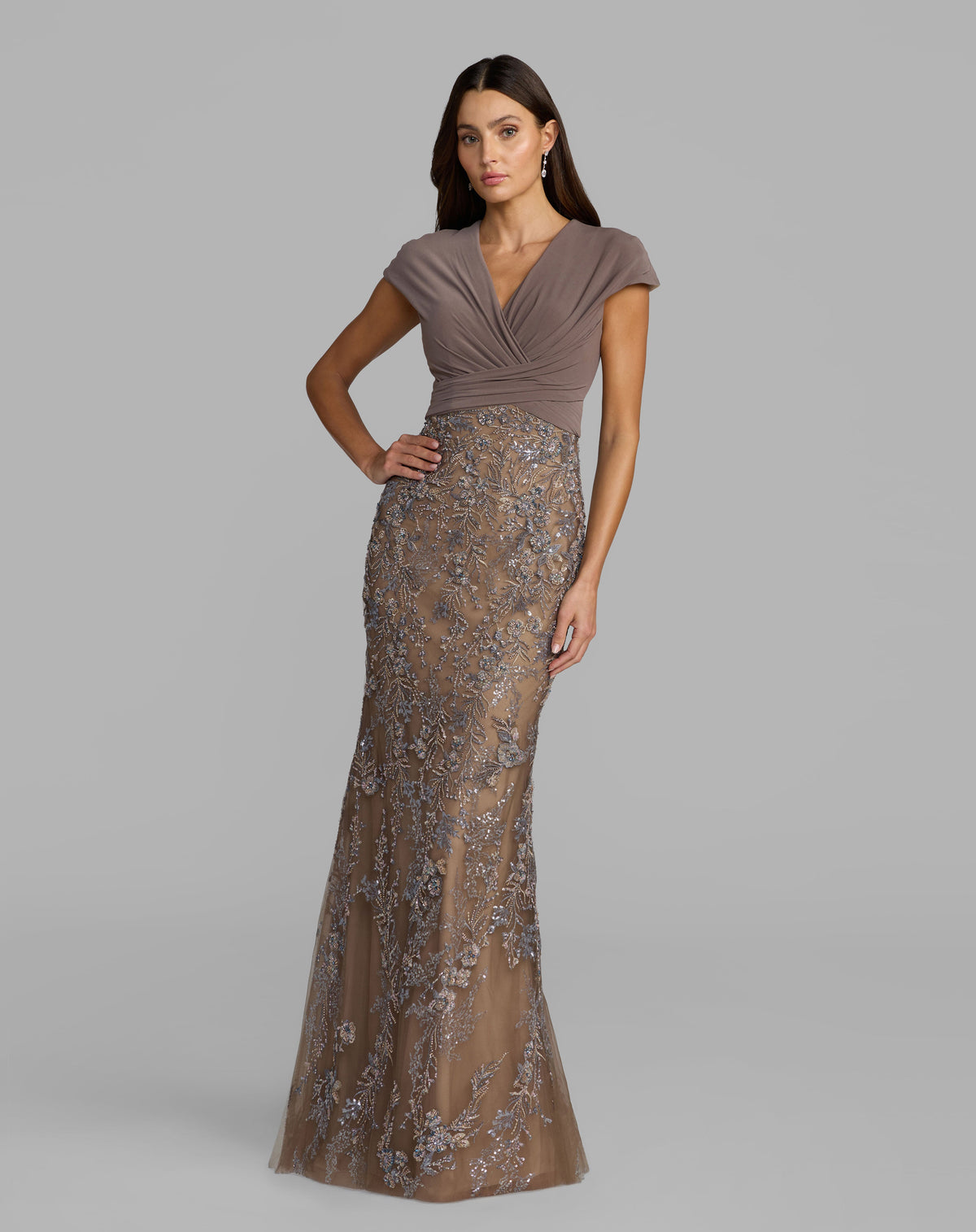 Mac Duggal 21291 - Taupe Multi