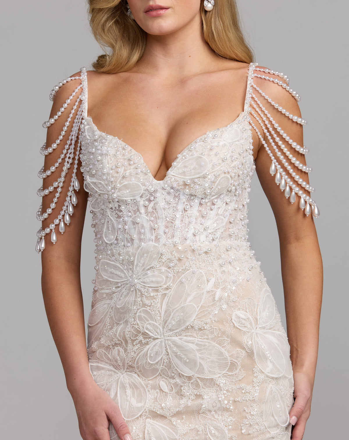 Mac Duggal 21487 - Ivory Nude
