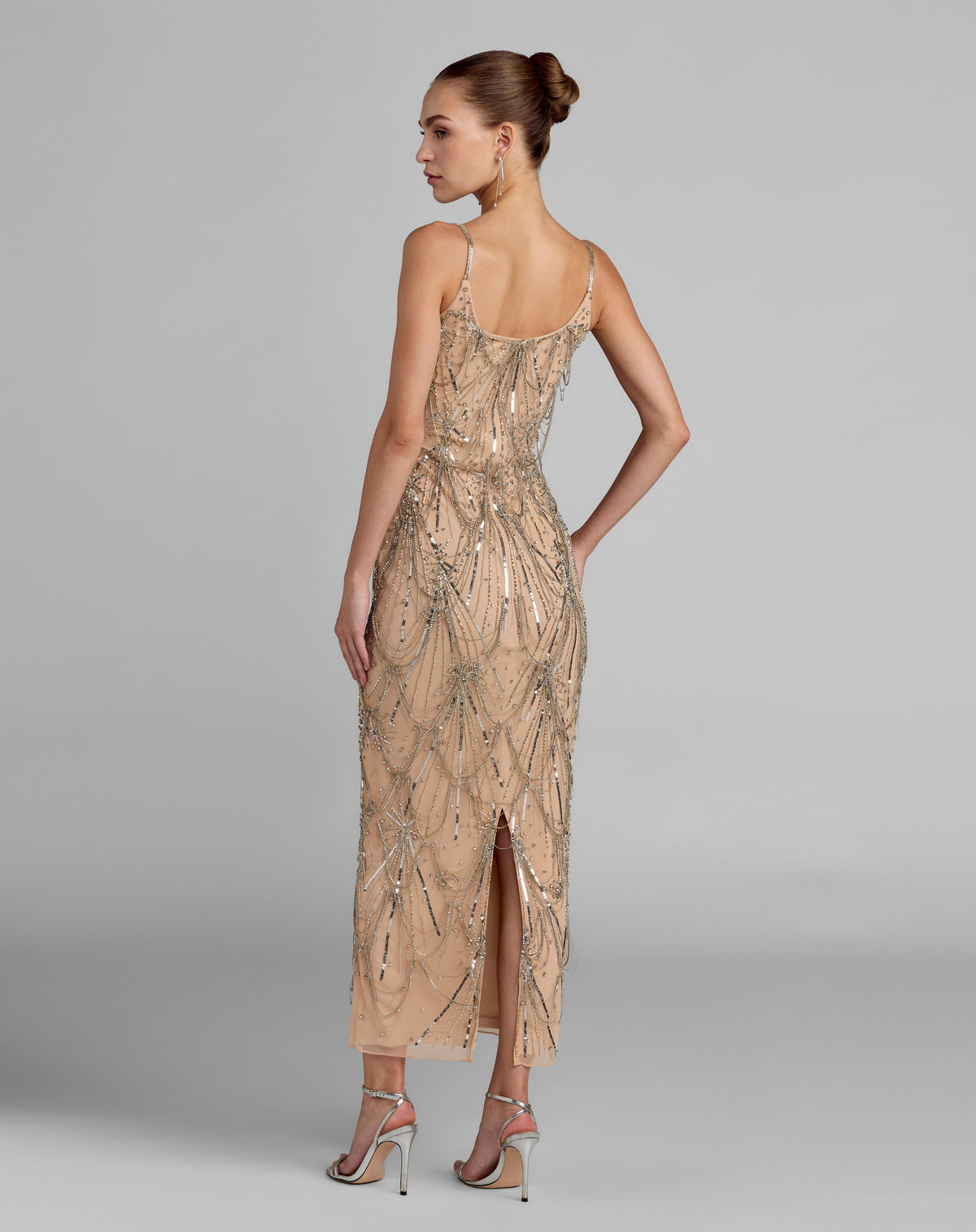 Mac Duggal 23082 - Nude Silver
