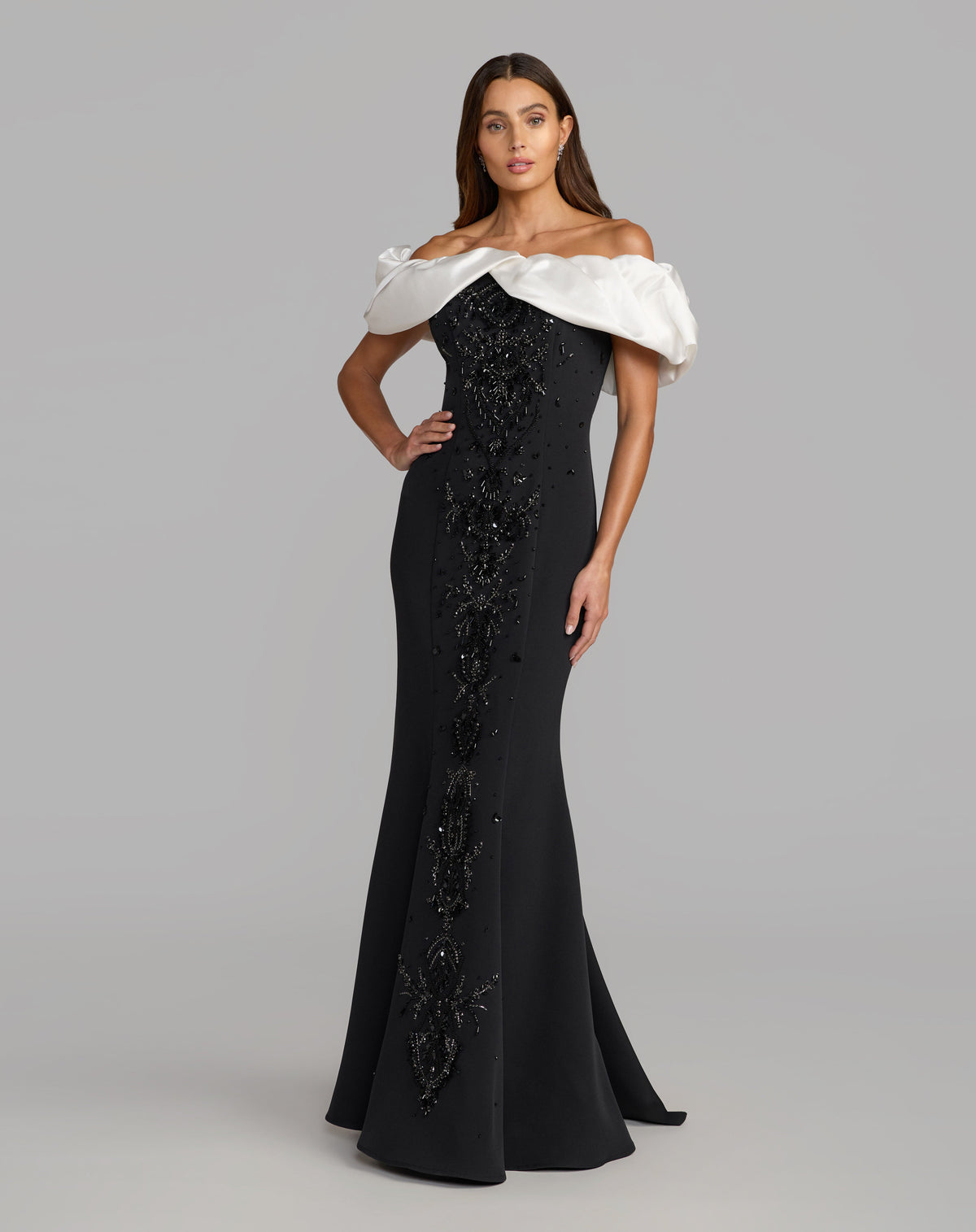 Mac Duggal 2387 - Black Ivory