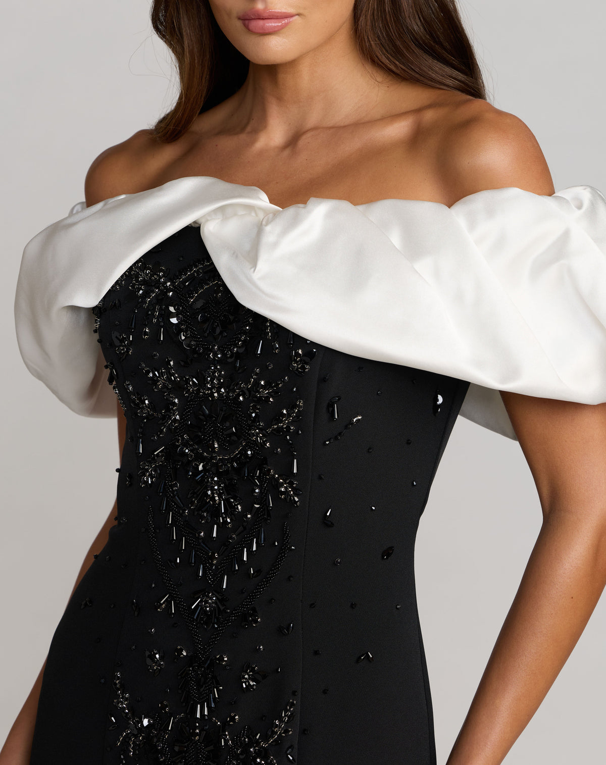 Mac Duggal 2387 - Black Ivory