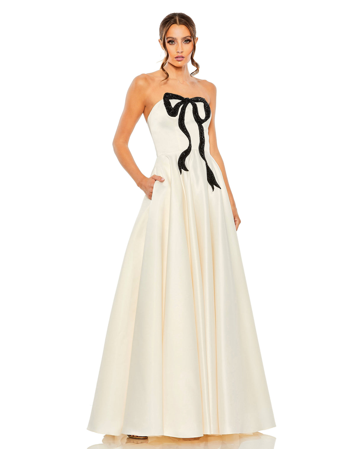 Mac Duggal 42134 - Cream Black