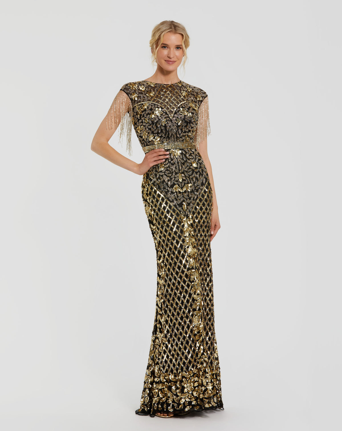 Mac Duggal 4908 - Black Gold
