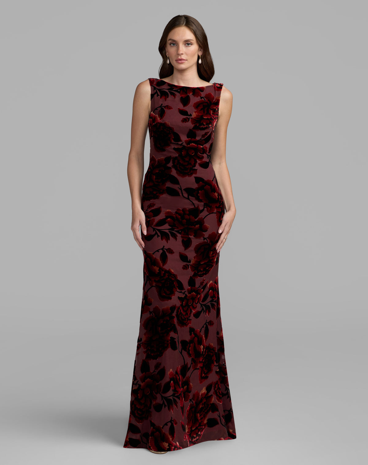 Mac Duggal 50177 - Burgundy Multi