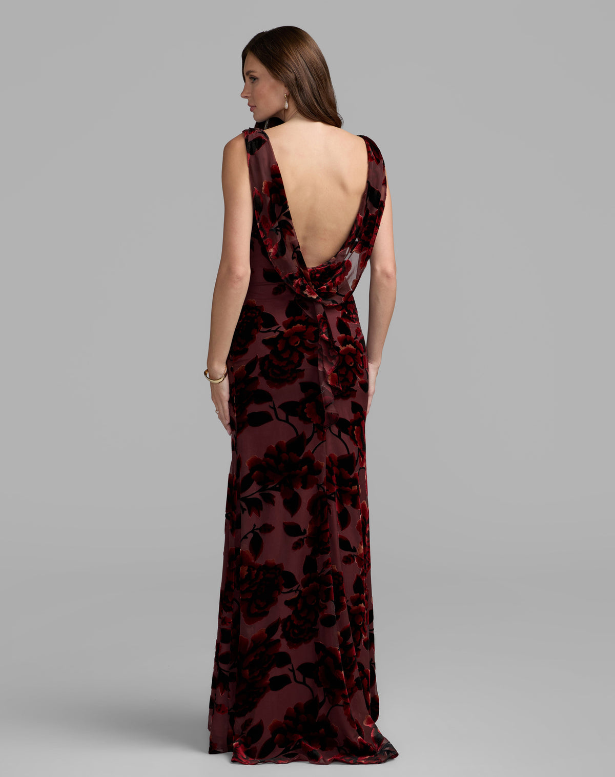 Mac Duggal 50177 - Burgundy Multi