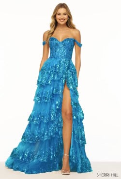 Sherri Hill 55500 Prom Dress - Peacock | NewYorkDress Sherri Hill 55500 Prom Dress - Peacock | NewYorkDress
