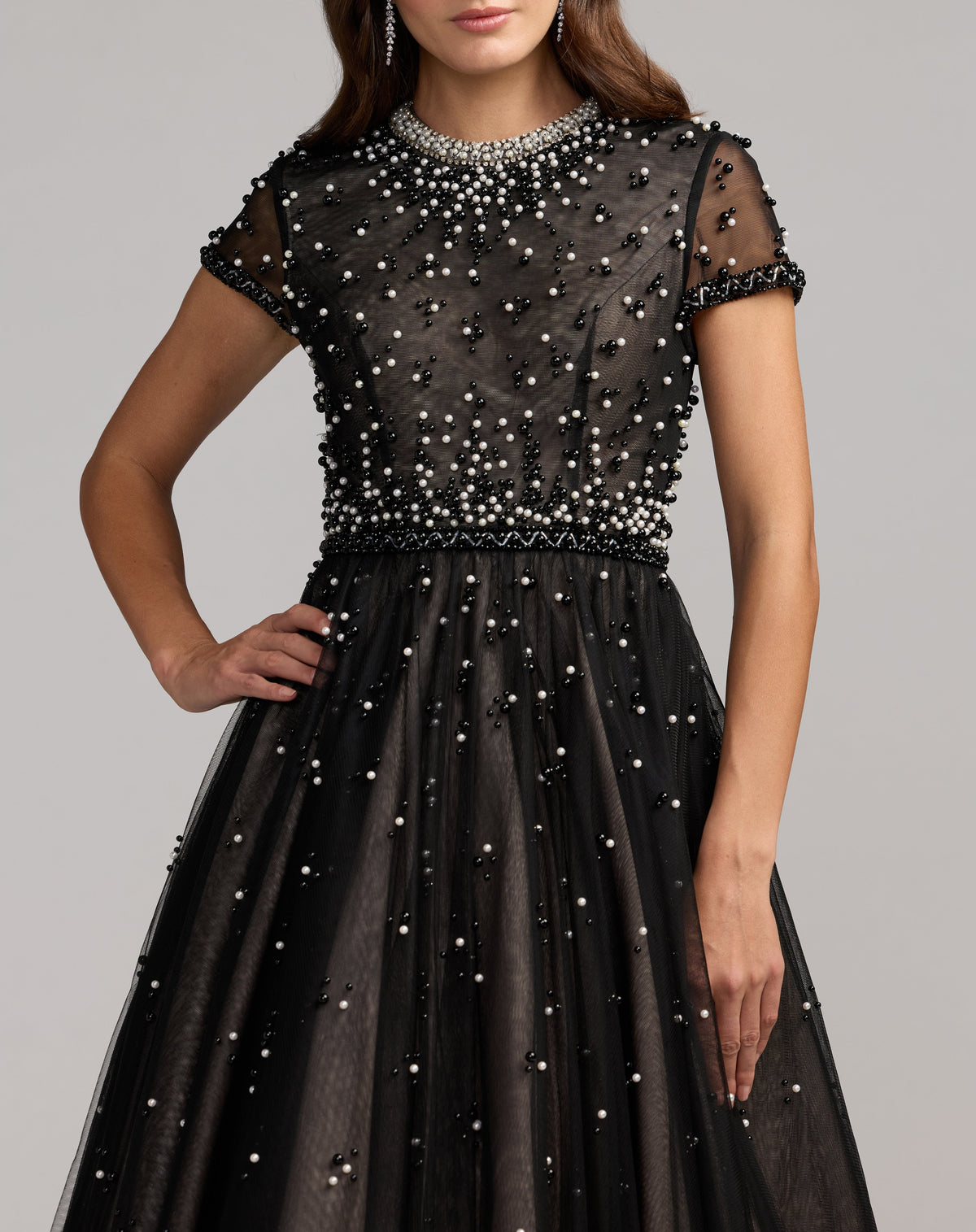 Mac Duggal 56255 - Black Ivory