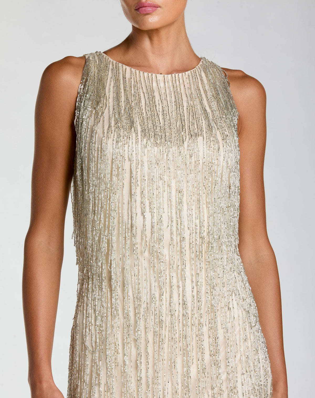 Mac Duggal 5934 - Nude Silver
