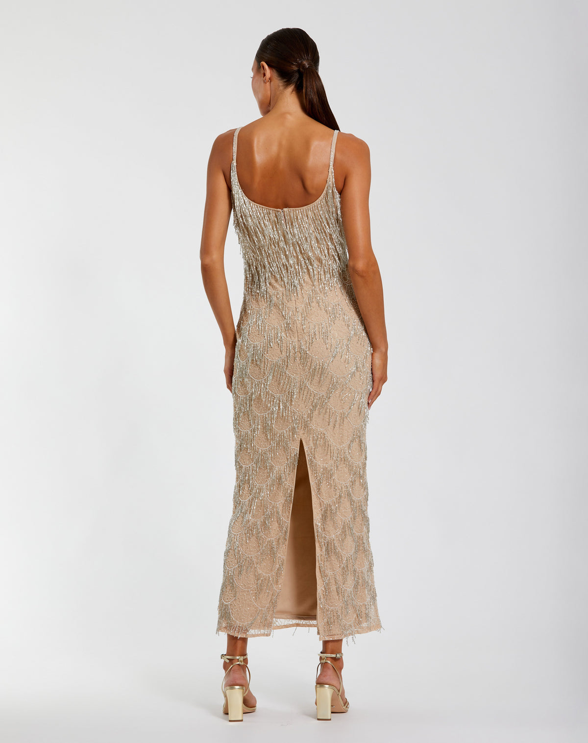 Mac Duggal 6172 - Nude Silver